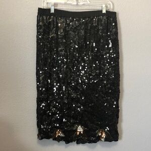Vintage Sequin skirt Women's XL cocktail festival party disco halloween costume